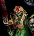 Sindee the undead cheerleader featuring the head of Steven Speilbergo Sindee the undead cheerleader featuring the head of Steven Speilbergo